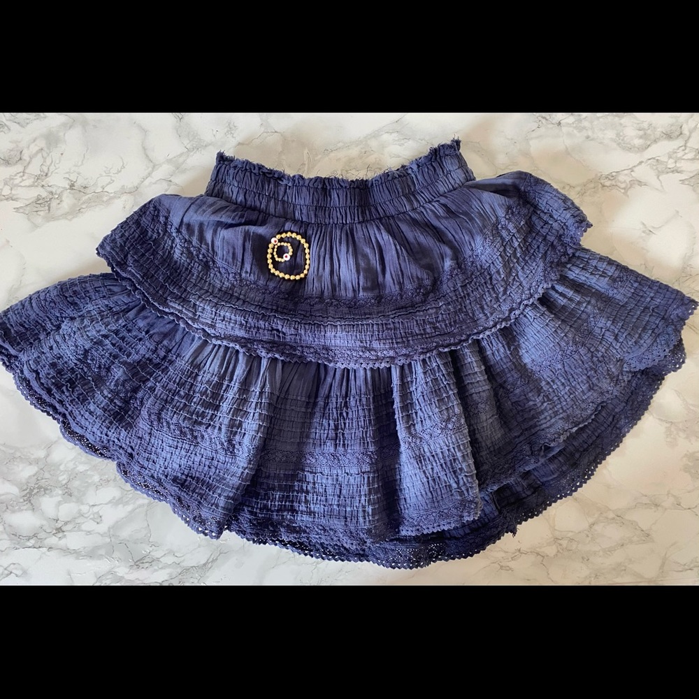 aerie rock n’ ruffle mini skirt XS w/ jewelry